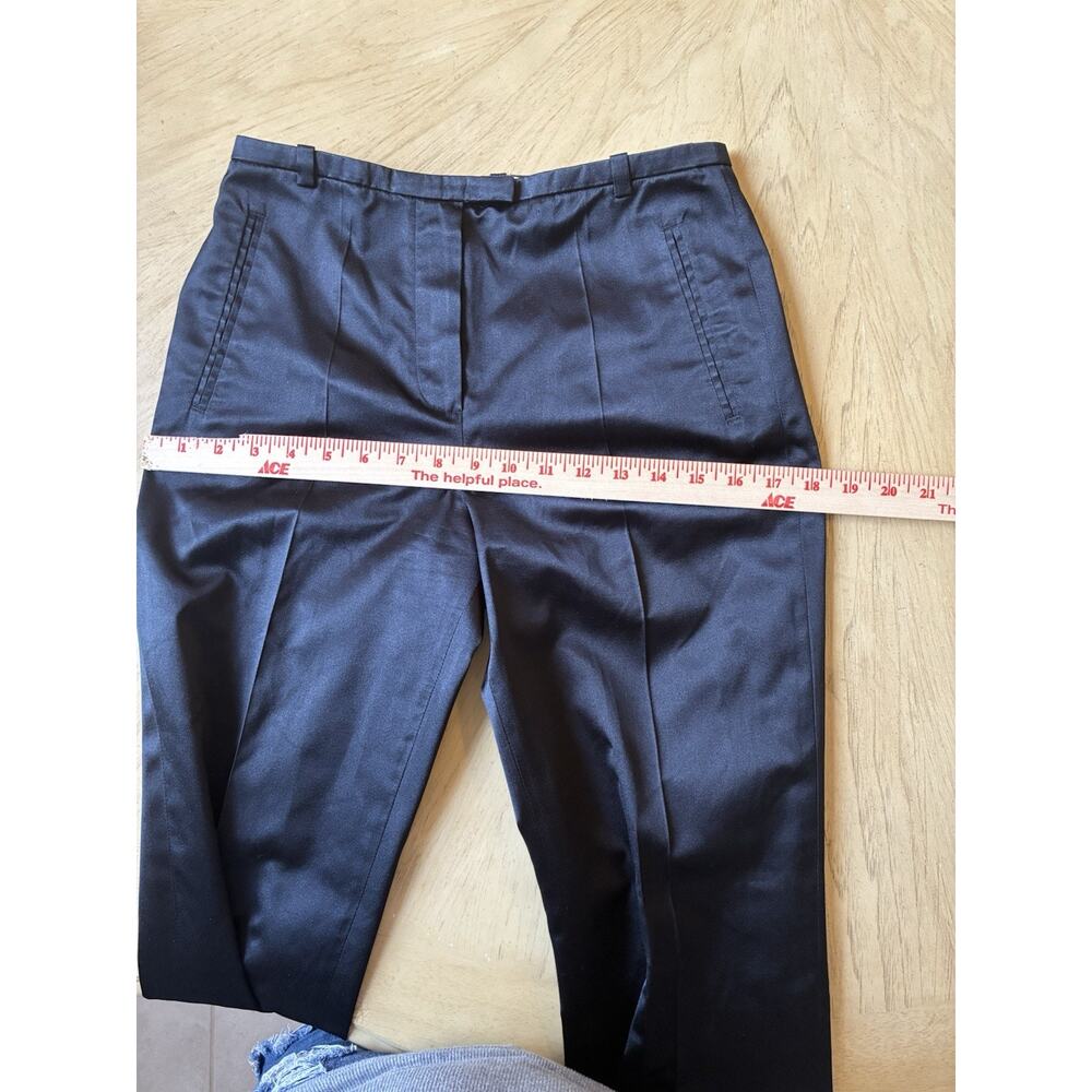 VTG HERMES Paris Black 100% Silk Pants Satin Trousers 1986 Women S (4) Pristine - Picture 10 of 16